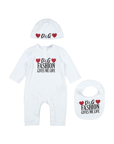 DOLCE&GABBANA Baby accessories set White 100% Cotton