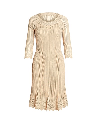 LAUREN RALPH LAUREN Short dress POINTELLE-KNIT DRESS
 Sand 100% Viscose