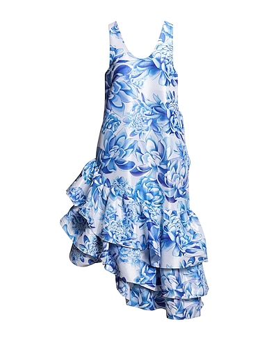 KIKA VARGAS Vestito midi Azzurro 65% Poliestere, 30% Nylon, 5% Elastan