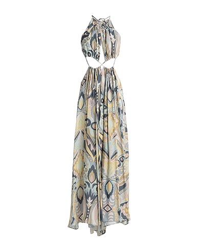 CULT GAIA Langes Kleid Salbeigrün 71% Rayon, 29% Seide