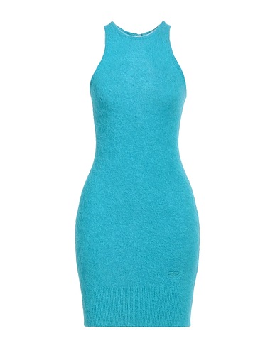 GANNI Knit dress Azure 52% Alpaca wool, 32% Polyamide, 13% Virgin Wool, 3% Elastane