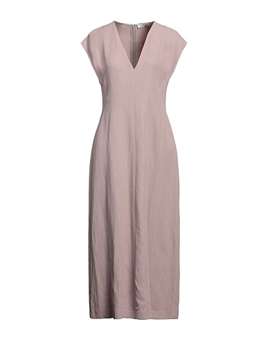 FABIANA FILIPPI Long dress Pink 64% Viscose, 36% Linen