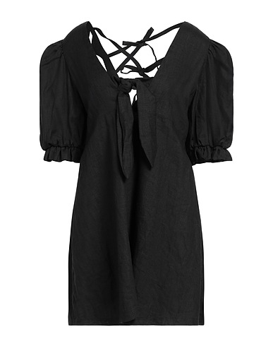 INASAMI Vestito corto Nero 100% Lino