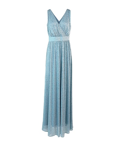 LIU •JO Long dress Sky blue 100% Polyester