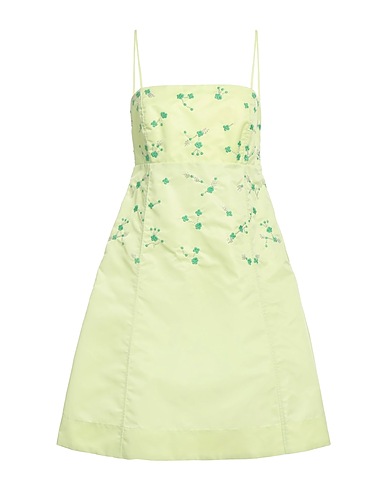 GANNI Short dress Light green 100% Recycled polyamide