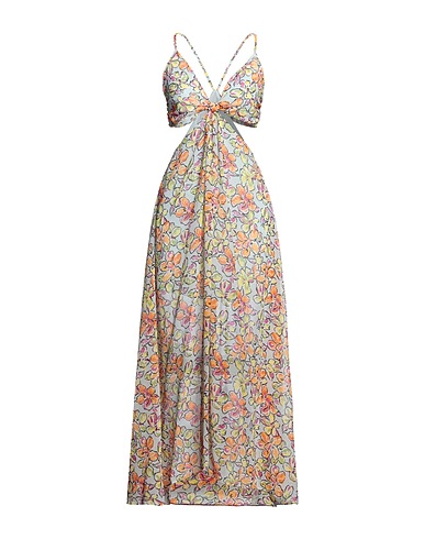 MAJE Long dress Sky blue 100% Polyester