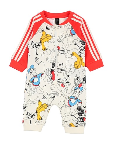 ADIDAS Baby jumpsuit  I DY MM ONES
 Ivory 77% Cotton, 23% Recycled polyester, Elastane