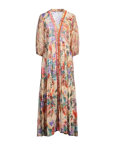 ANJUNA Long dress Ivory 72% Cotton, 28% Silk