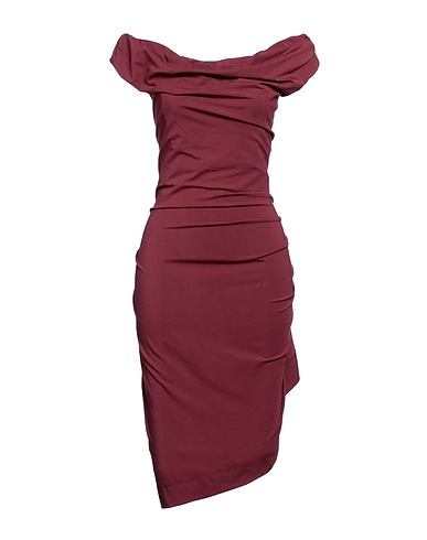 VIVIENNE WESTWOOD Midi dress Burgundy 92% Viscose, 8% Elastane