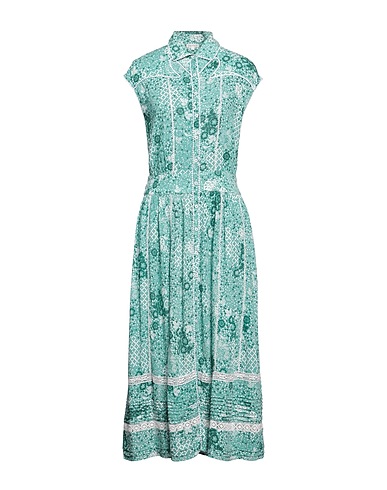 POUPETTE ST BARTH Midi dress Green 100% Rayon