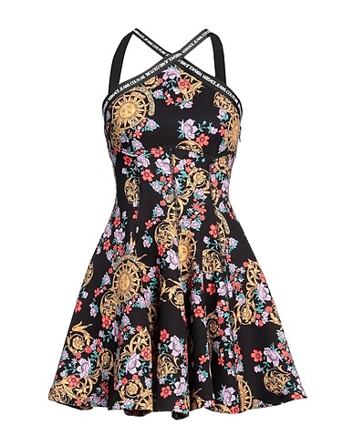 VERSACE JEANS COUTURE Short dress Black 94% Polyester, 6% Elastane