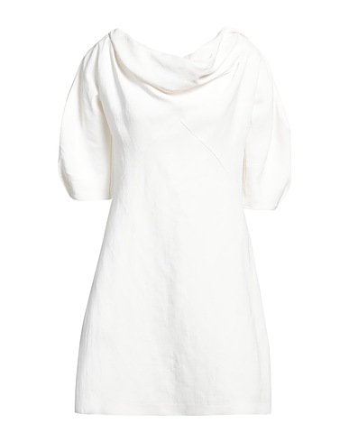 JIL SANDER Short dress White 64% Linen, 36% Viscose
