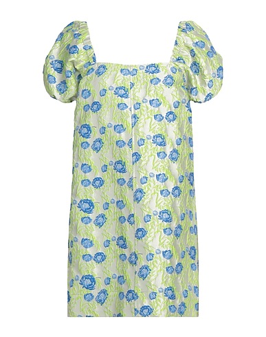 GANNI Short dress Light green 65% Recycled polyester, 27% Polyester, 8% Polyamide