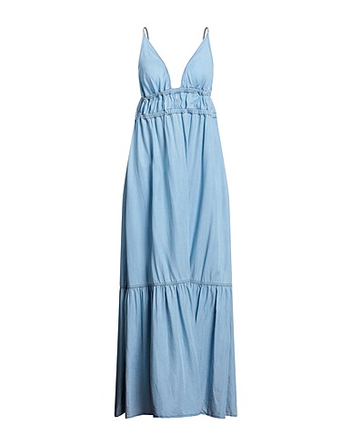 GAëLLE Paris Long dress BLU CHIARO 100% Lyocell