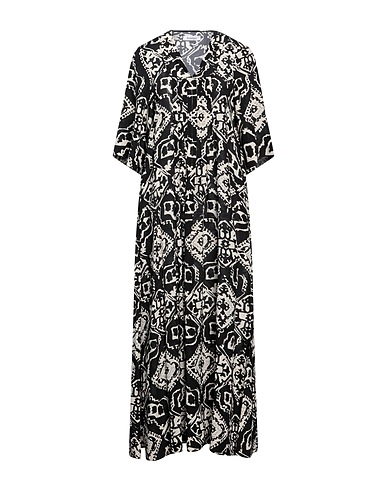 RODEBJER Long dress Black 100% Silk