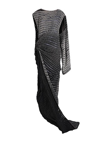 RICK OWENS Denim dress Dark brown 100% Cotton