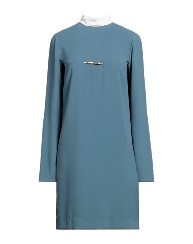 N°21 Short dress Deep teal 100% Polyester, Acetate, Silk
