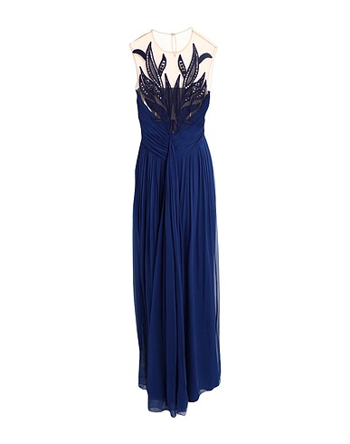 ALBERTA FERRETTI Elegant dress Navy 100% Silk, Polyamide, Viscose, Cotton, Synthetic fibers