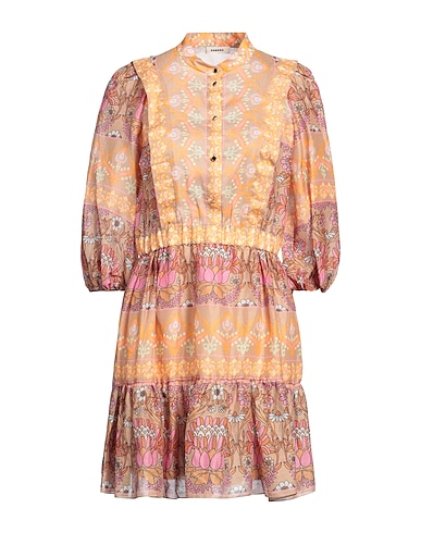 SANDRO Shirt dress Beige 55% Linen, 45% Viscose