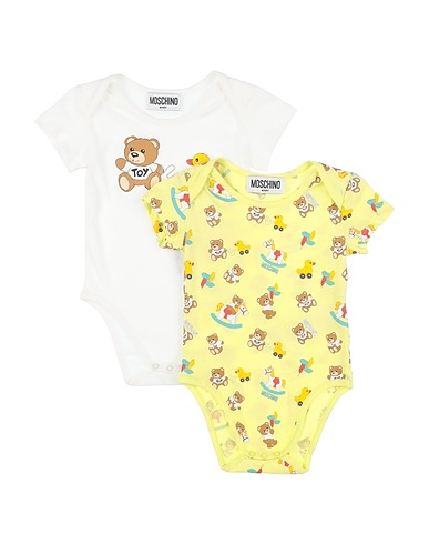 MOSCHINO BABY Baby bodysuit SET BODY
 Lime green 100% Cotton