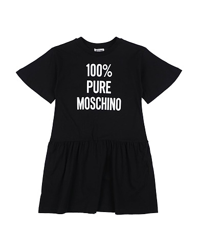 MOSCHINO TEEN Dress Black 100% Cotton, Elastane