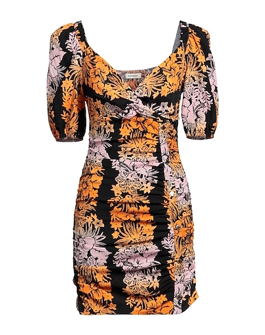 SANDRO Sheath dress Black 59% Cotton, 40% Viscose, 1% Elastane