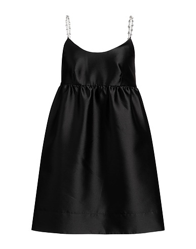 SANDRO Short dress Black 85% Polyester, 15% Silk