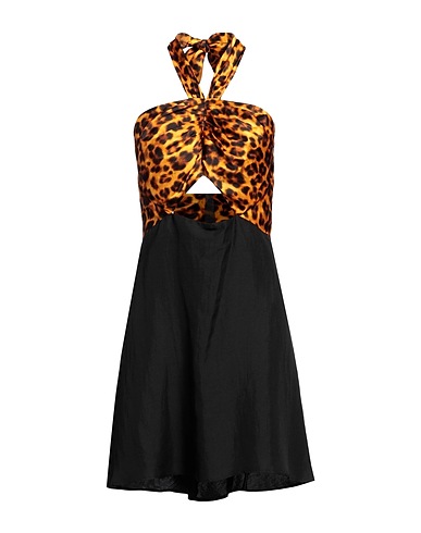 SANDRO Short dress Black 69% Viscose, 31% Linen