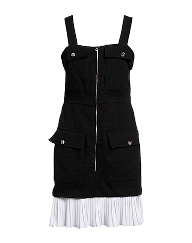 SANDRO Pleated dress Black 91% Cotton, 8% Polyamide, 1% Elastane, Polyester