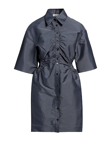 SANDRO Hemdkleid Grau 87% Polyester, 13% Polyamid
