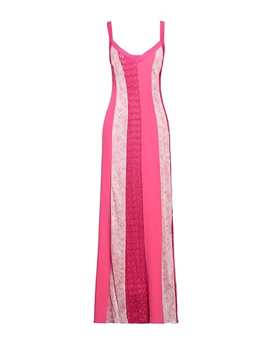 MISSONI Long dress Fuchsia 50% Viscose, 33% Silk, 11% Cupro, 6% Polyester
