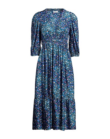 SANDRO Midi dress Midnight blue 100% Silk