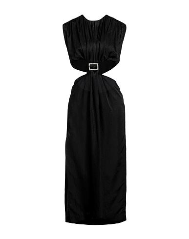 SANDRO Long dress Black 100% Acetate