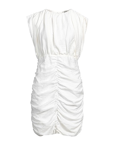 SANDRO Sheath dress Ivory 54% Viscose, 32% Linen, 14% Polyamide, Mother-of-pearl