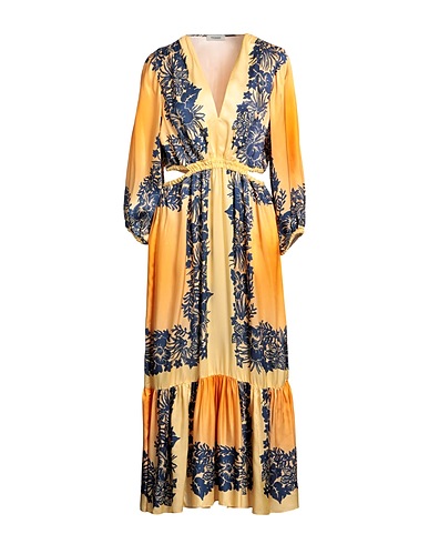 SANDRO Long dress Orange 100% Viscose