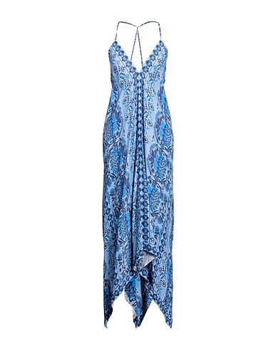 SANDRO Midi dress Pastel blue 100% Viscose