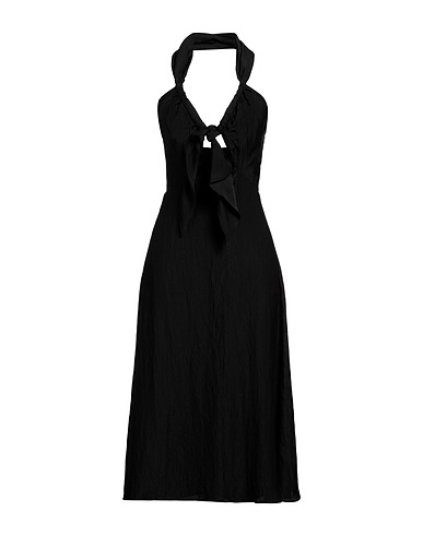 SANDRO Midi dress Black 82% Acetate, 18% Polyamide
