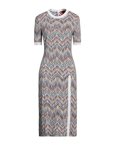 MISSONI Midi dress White 89% Cotton, 11% Viscose