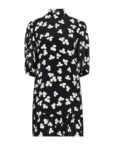 THE KOOPLES Pleated dress Black 67% Viscose, 33% Silk