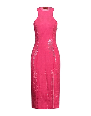 MISSONI Midi-Kleid Fuchsia 100% Seide, Polyester
