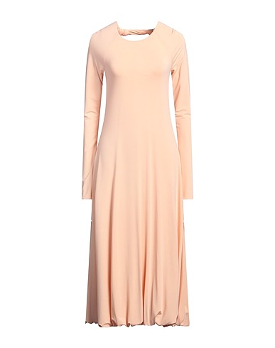 JIL SANDER Vestito midi Rosa chiaro 94% Viscosa, 6% Elastan