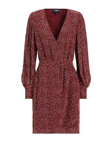THE KOOPLES Kurzes Kleid Braun 63% Viskose, 37% Seide