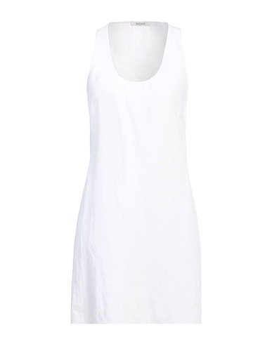 GAUCHERE. Short dress White 75% Cotton, 25% Linen