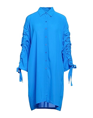 FISICO Vestito chemisier Blu 100% Viscosa