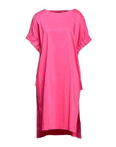 D.EXTERIOR Midi dress Fuchsia 79% Cotton, 18% Polyamide, 3% Elastane