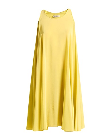 GENTRYPORTOFINO Pleated dress Yellow 100% Silk