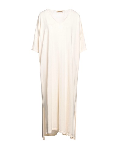 GENTRYPORTOFINO Midi dress Cream 65% Cotton, 35% Viscose