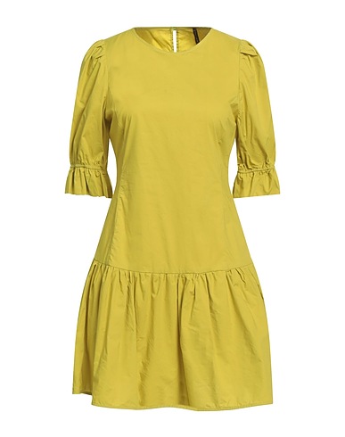 MANILA GRACE Short dress Lime green 100% Cotton