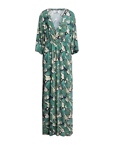 ALPHA STUDIO Long dress Green 93% Viscose, 7% Elastane