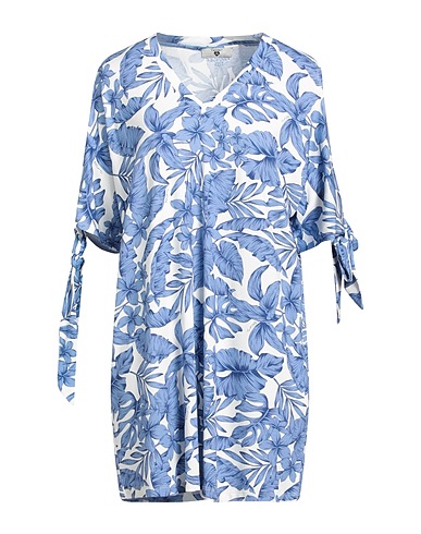 TWINSET Short dress White 95% Viscose, 5% Elastane, Polyester